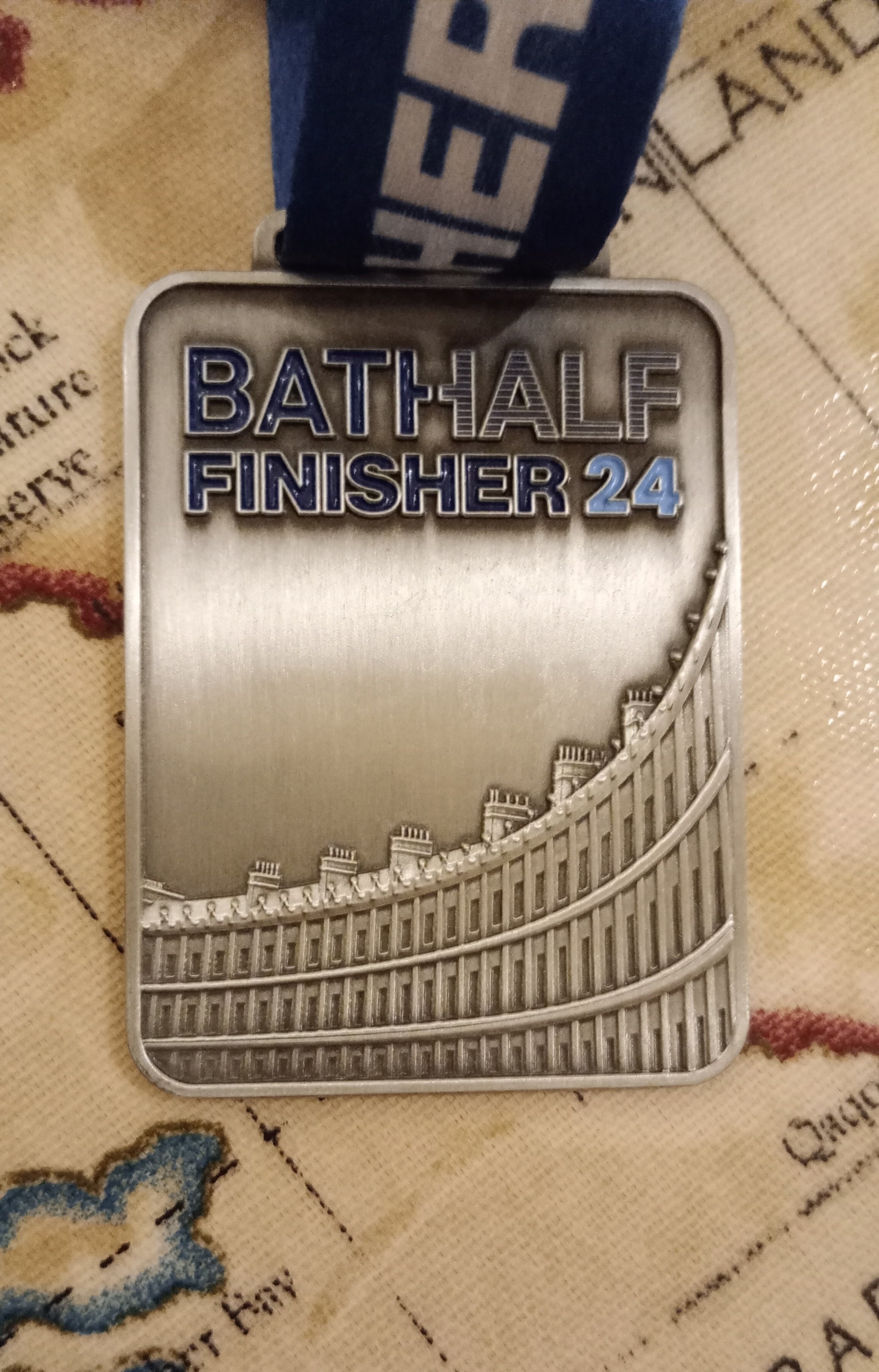 bath halfarathon medal
