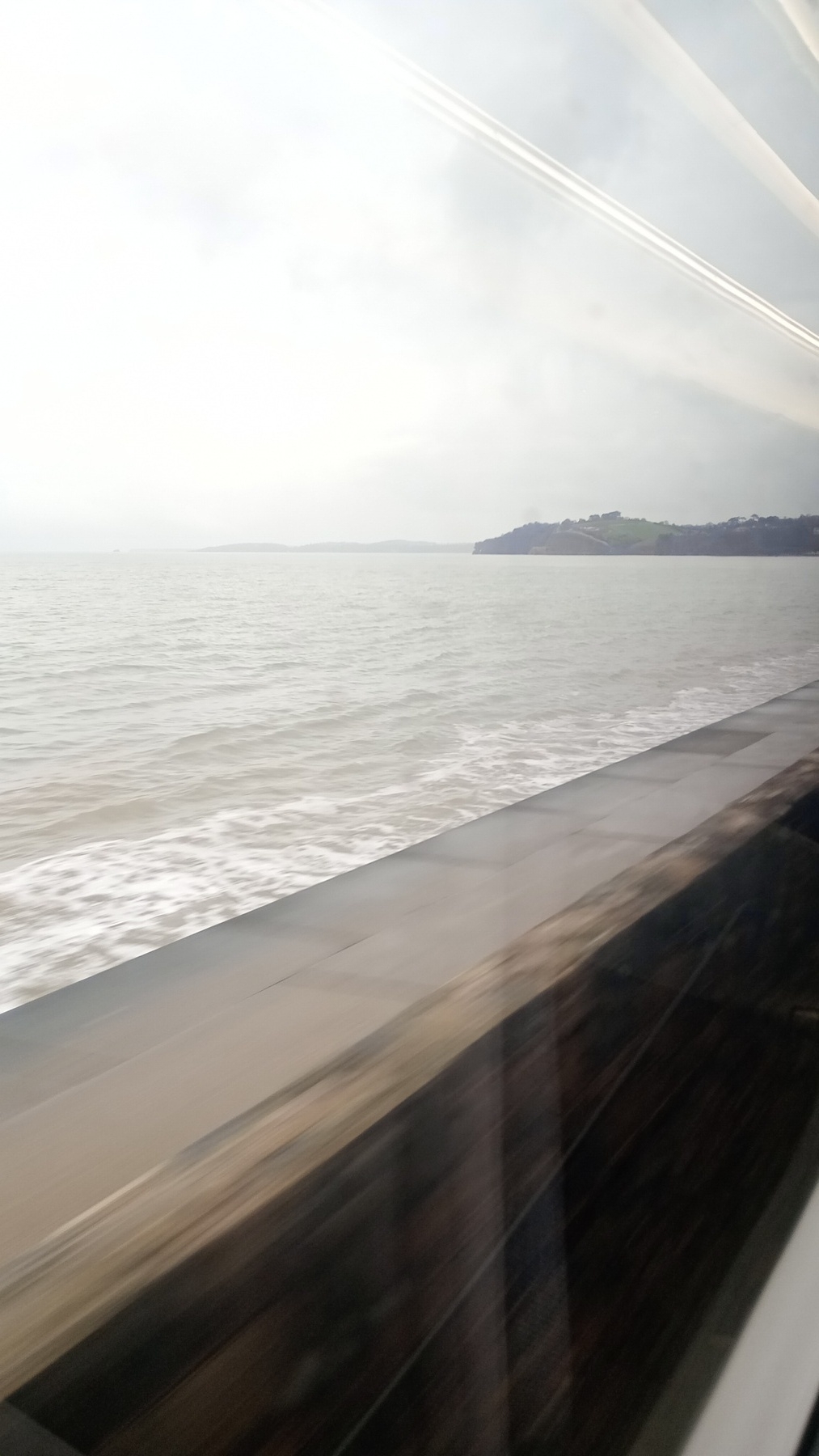 the view from the train between  Exeter and newton Abbott